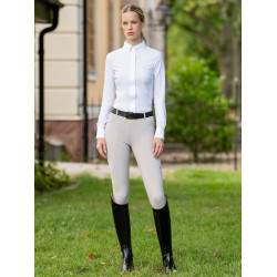 Camisa de manga larga Equestrian Stockholm Performance para mujer Blanco