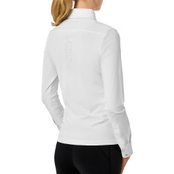 Camisa de manga larga Equestrian Stockholm Performance para mujer Blanco