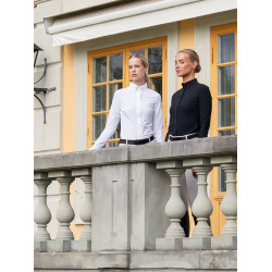 Camisa de manga larga Equestrian Stockholm Performance para mujer Blanco