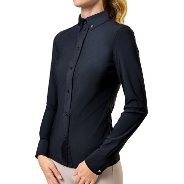 Camisa de manga larga Equestrian Stockholm Performance para mujer Negro Camisa de manga larga Equestrian Stockholm Performance para mujer Negro