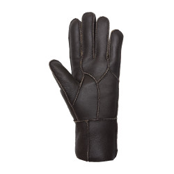 Guantes Lana piel de oveja Horze Marrón oscuro