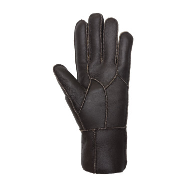 Guantes Lana piel de oveja Horze Marrón oscuro