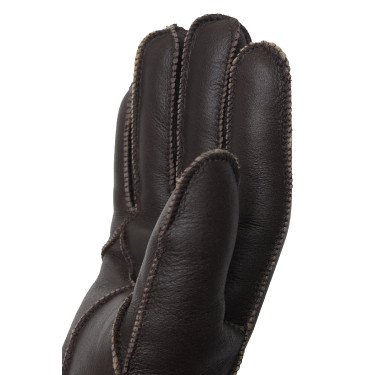 Guantes Lana piel de oveja Horze Marrón oscuro