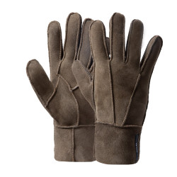 Guantes Lana piel de oveja Horze Marrón oscuro