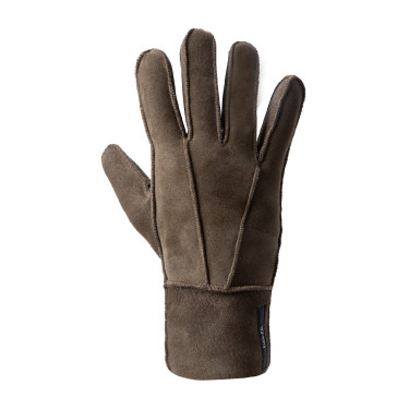 Guantes Lana piel de oveja Horze Marrón oscuro