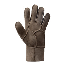Guantes Lana piel de oveja Horze Marrón oscuro