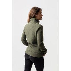 Chaqueta de equitación polar Horze Ellie para mujer Verde escarabajo