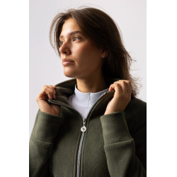 Chaqueta de equitación polar Horze Ellie para mujer Verde escarabajo