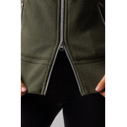Chaqueta de equitación polar Horze Ellie para mujer Verde escarabajo