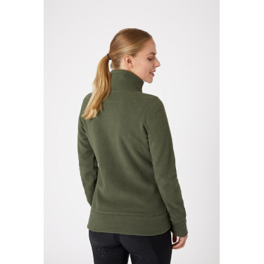 Chaqueta de equitación polar Horze Ellie para mujer Verde escarabajo