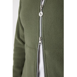 Chaqueta de equitación polar Horze Ellie para mujer Verde escarabajo