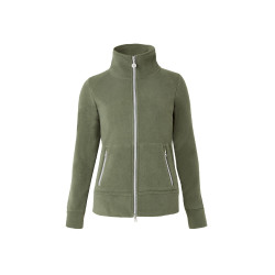 Chaqueta de equitación polar Horze Ellie para mujer Verde escarabajo