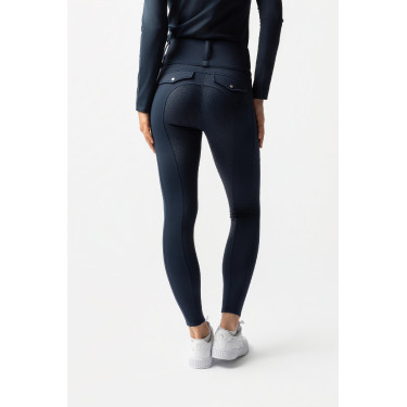 Legging térmico híbrido Horze Anya full grip Arándano Azul