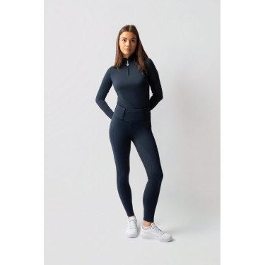 Legging térmico híbrido Horze Anya full grip Arándano Azul