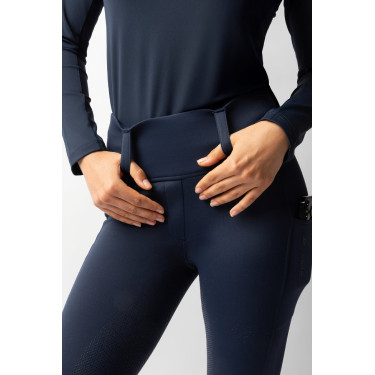 Legging térmico híbrido Horze Anya full grip Arándano Azul