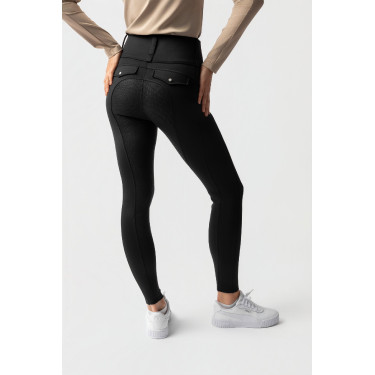 Legging térmico híbrido Horze Anya full grip Negro