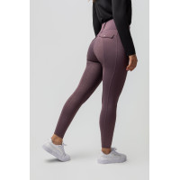 Legging térmico híbrido Horze Anya full grip Sílex violeta