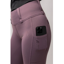 Legging térmico híbrido Horze Anya full grip Sílex violeta