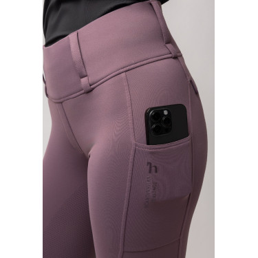 Legging térmico híbrido Horze Anya full grip Sílex violeta