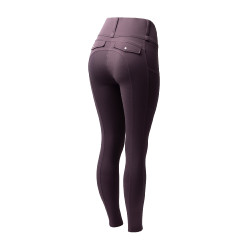 Legging térmico híbrido Horze Anya full grip Sílex violeta