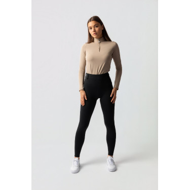 Leggings de invierno para mujer con grip integral Horze Dea Negro