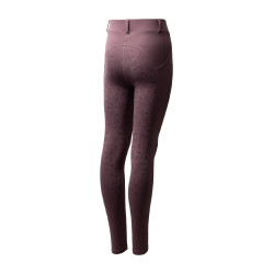 Leggings térmicos para niños Horze Dea con agarre completo Sílex Gris