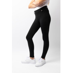 Leggings térmicos para niños Horze Dea con agarre completo Negro