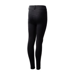 Leggings térmicos para niños Horze Dea con agarre completo Negro