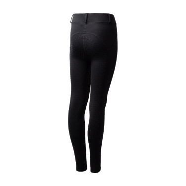 Leggings térmicos para niños Horze Dea con agarre completo Negro
