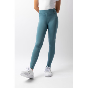 Leggings de equitación Horze Dea para niño Azul ártico