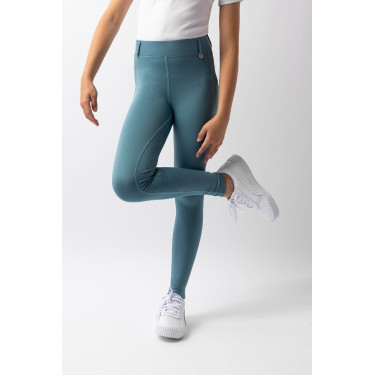 Leggings de equitación Horze Dea para niño Azul ártico