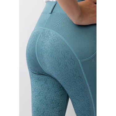 Leggings de equitación Horze Dea para niño Azul ártico