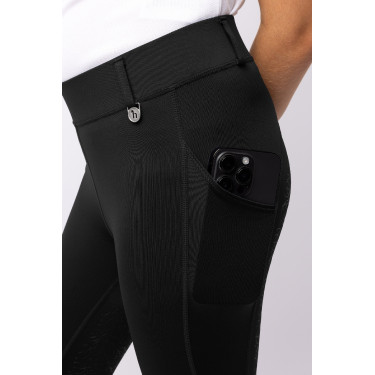 Leggings de equitación Horze Dea para niño Negro