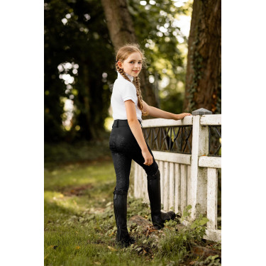 Leggings de equitación Horze Dea para niño Negro
