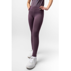 Leggings de equitación Horze Dea para niño Ciruela negra Violeta