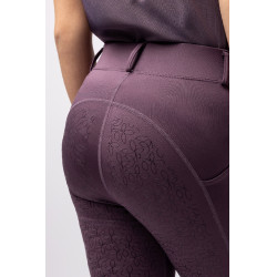 Leggings de equitación Horze Dea para niño Ciruela negra Violeta