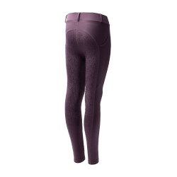 Leggings de equitación Horze Dea para niño Ciruela negra Violeta