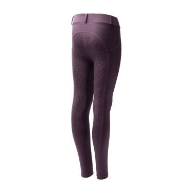 Leggings de equitación Horze Dea para niño Ciruela negra Violeta