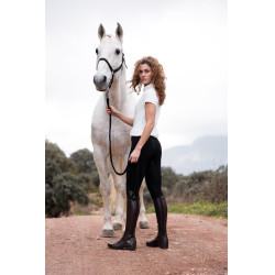 Polainas Scrunch Horze Nessa full grip sin costuras Negro