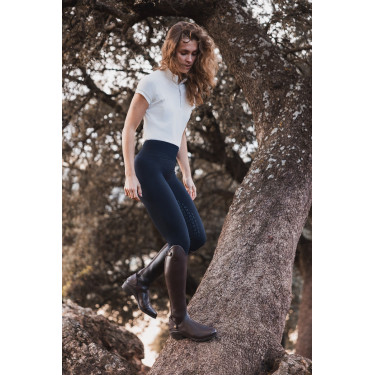 Polainas Scrunch Horze Nessa full grip sin costuras Apertura Azul marino