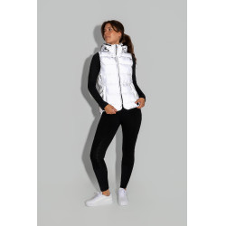 Chaleco acolchado sin mangas reflectante para mujer Horze Plata reflectante
