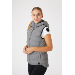 Chaleco acolchado sin mangas reflectante para mujer Horze Plata reflectante