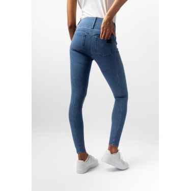 Pantalón Horze Carolyn denim fullgrip mujer Denim claro Azul