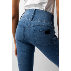 Pantalón Horze Carolyn denim fullgrip mujer Denim claro Azul