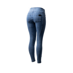 Pantalón Horze Carolyn denim fullgrip mujer Denim claro Azul