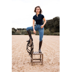 Pantalón Horze Carolyn denim fullgrip mujer Denim claro Azul