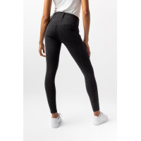 Pantalón Horze Carolyn denim fullgrip mujer Negro