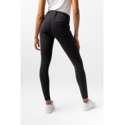 Pantalón Horze Carolyn denim fullgrip mujer Negro