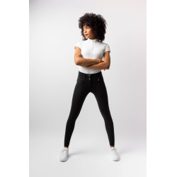 Pantalón Horze Carolyn denim fullgrip mujer Negro