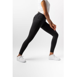 Pantalón Horze Carolyn denim fullgrip mujer Negro